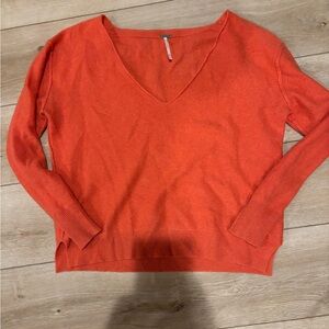 Free People, XS Coral 100% Cashmere Sweater